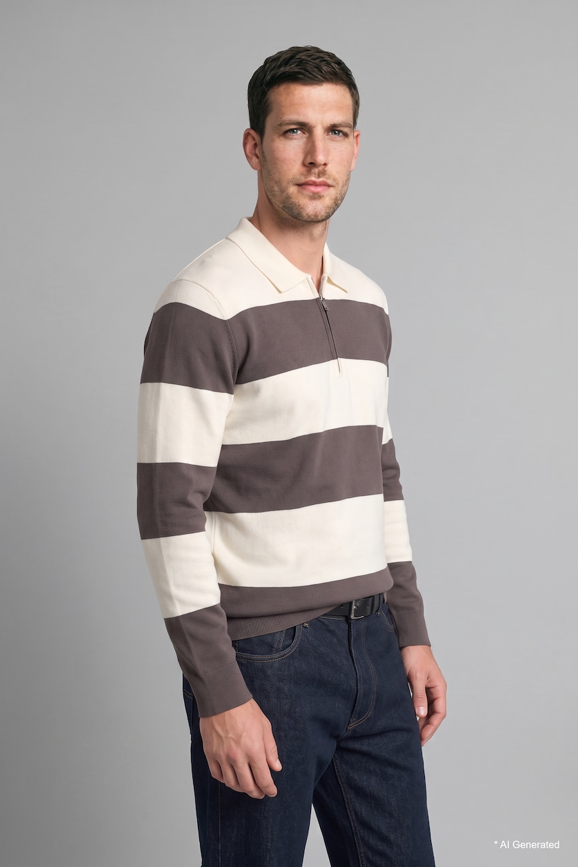 MAN Light Grey Standard Fit Knitwear Pullover