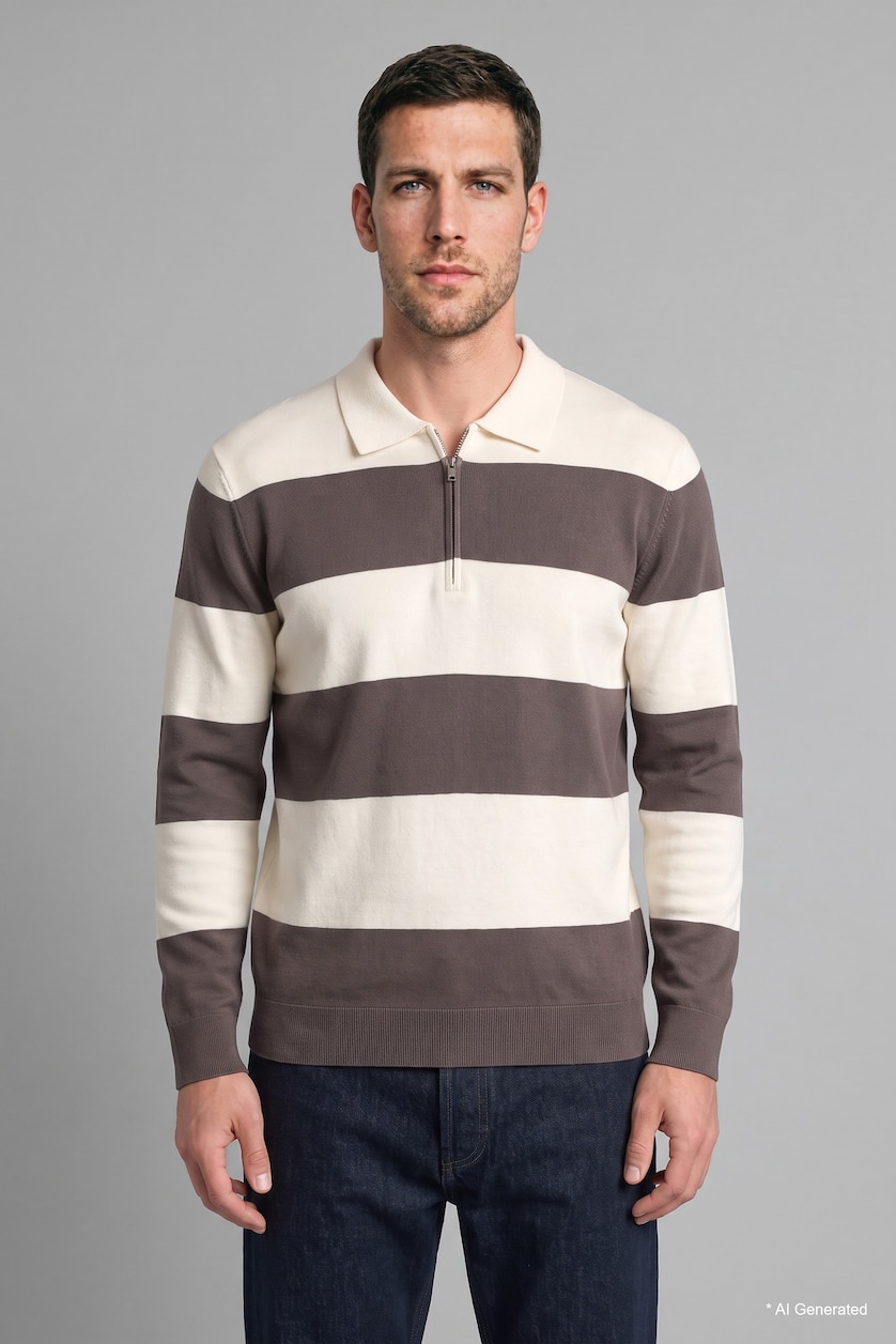 MAN Light Grey Standard Fit Knitwear Pullover