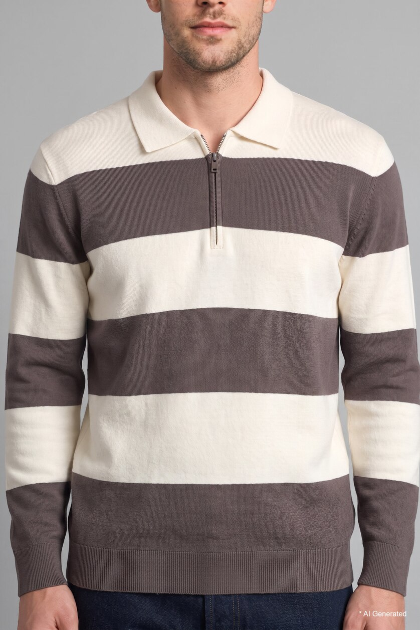 MAN Light Grey Standard Fit Knitwear Pullover