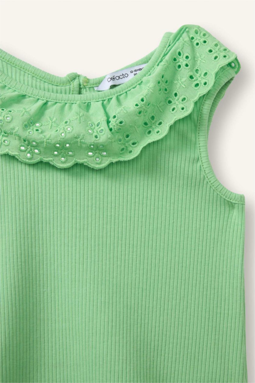 Kız Bebek Yeşil Dantel Atlet Kız Bebek