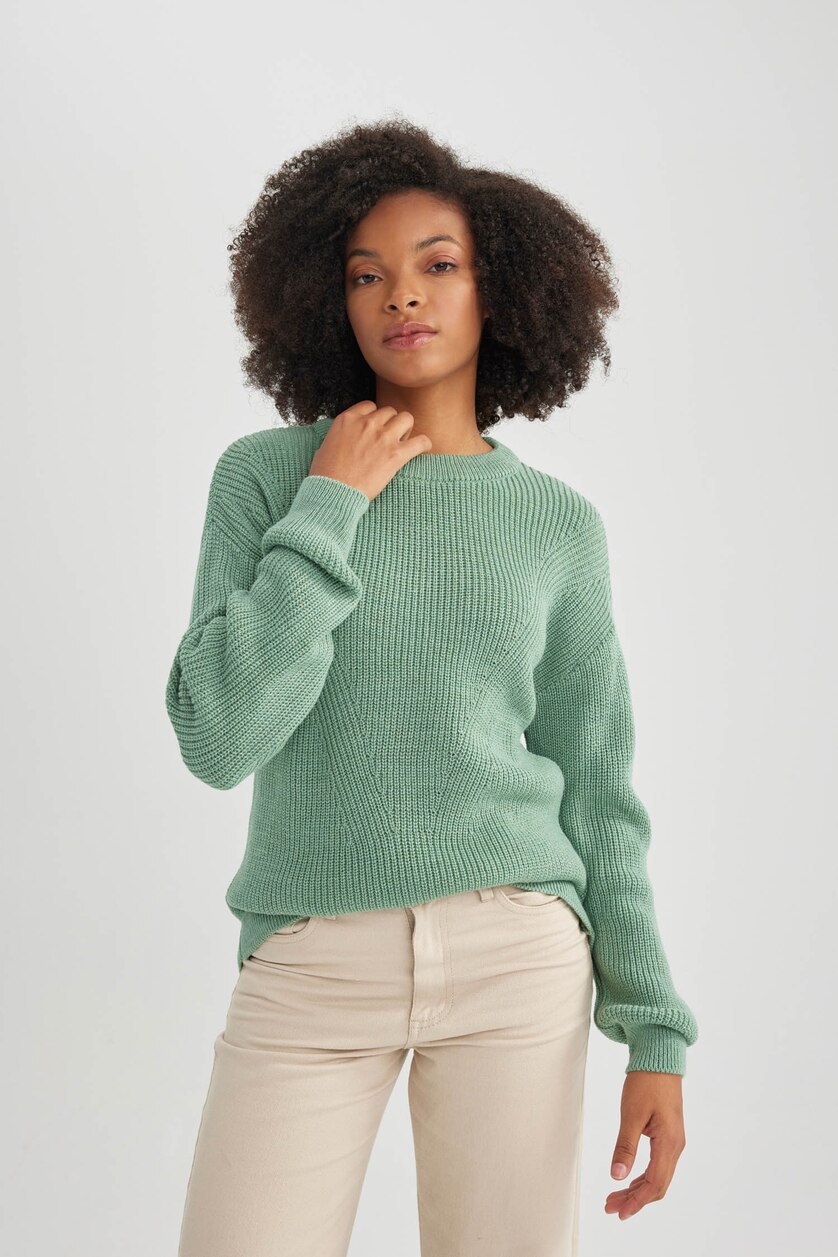 WOMAN Mint Regular Fit Knitwear Pullover