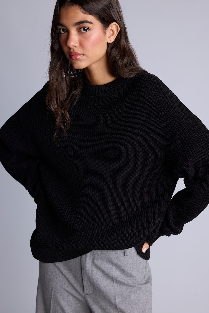 WOMAN Black Regular Fit Pullover
