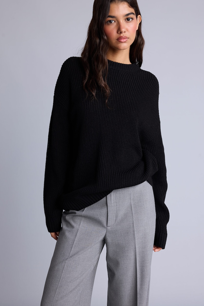 WOMAN Black Regular Fit Pullover