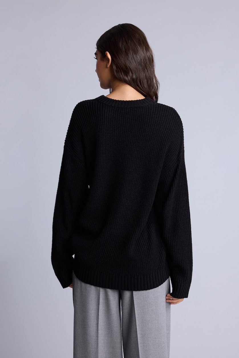 WOMAN Black Regular Fit Pullover