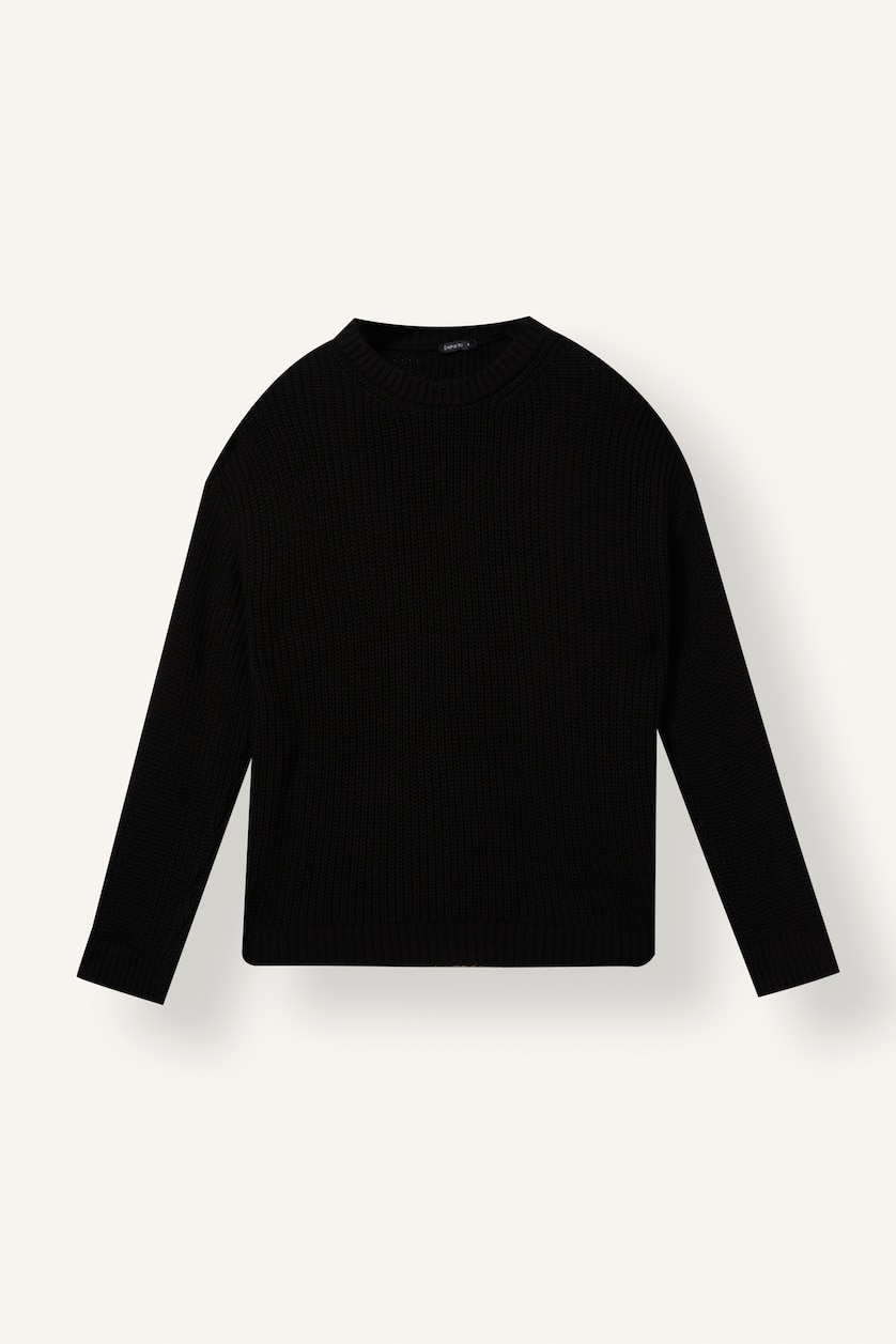 Kadın Siyah Regular Fit Kazak