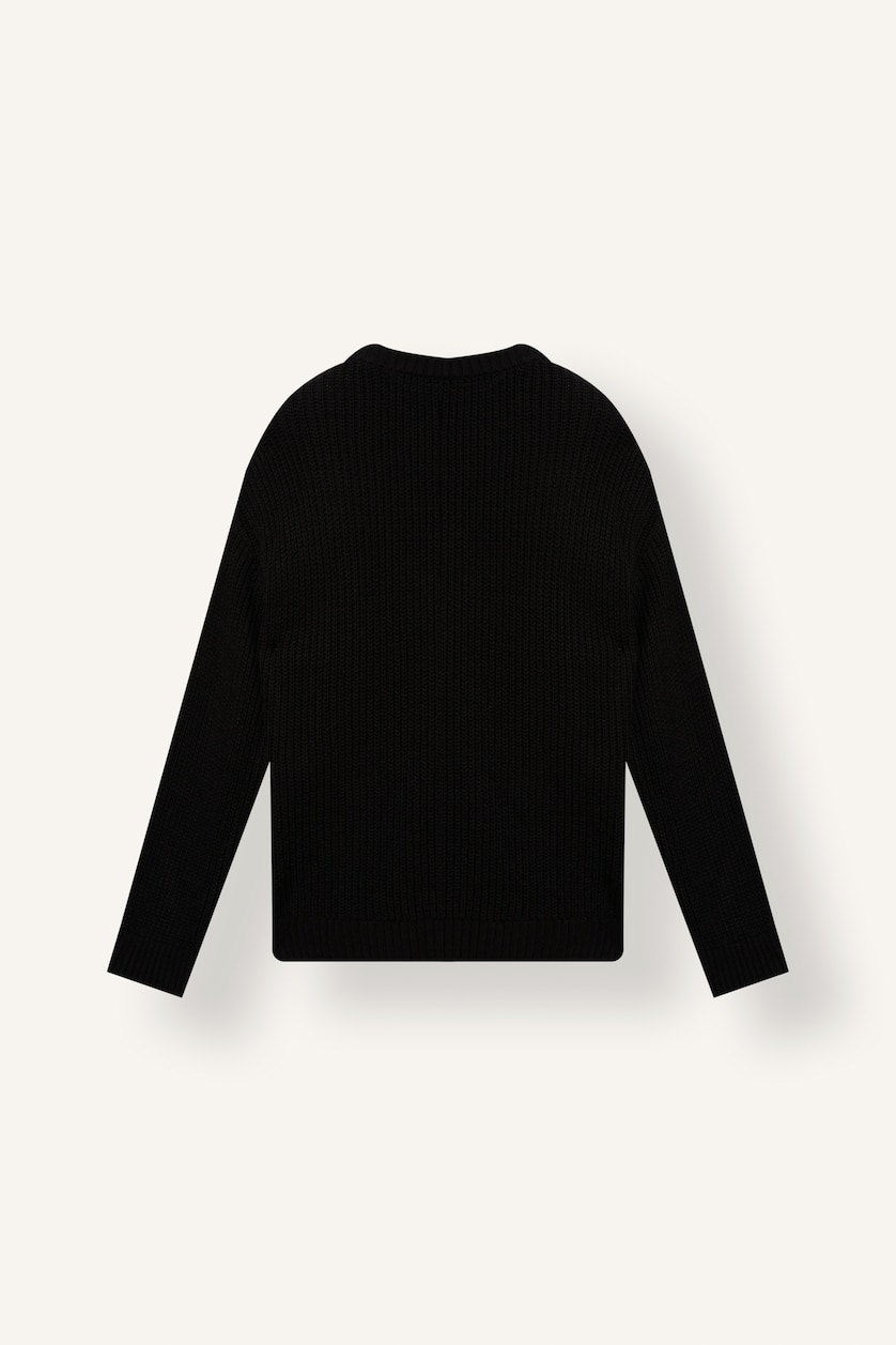 Kadın Siyah Regular Fit Kazak