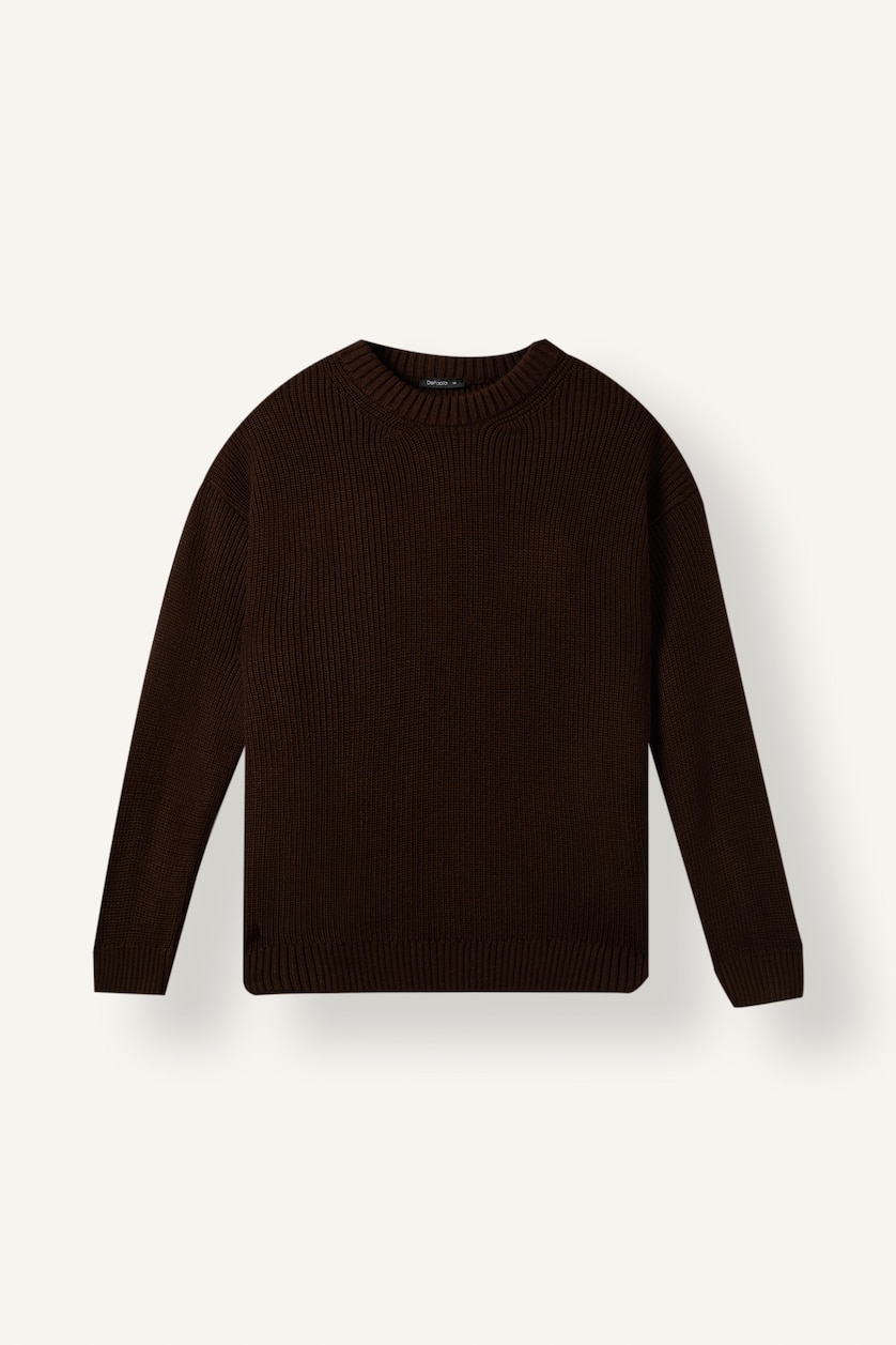 WOMAN Brown Regular Fit Pullover