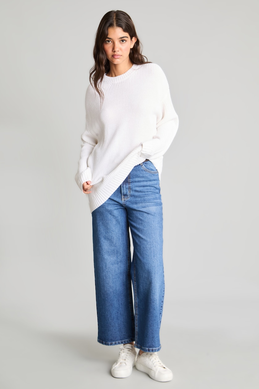 Woman Ecru Regular Fit Pullover