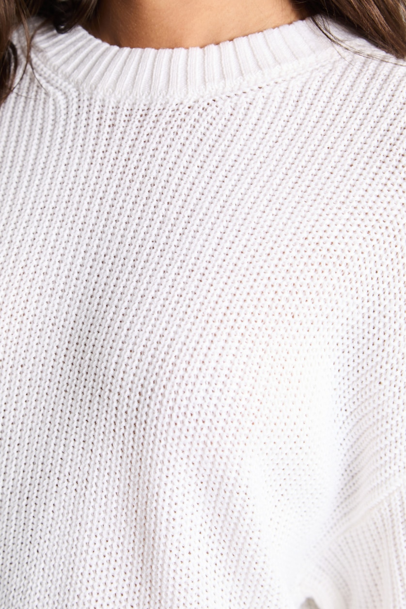 Woman Ecru Regular Fit Pullover