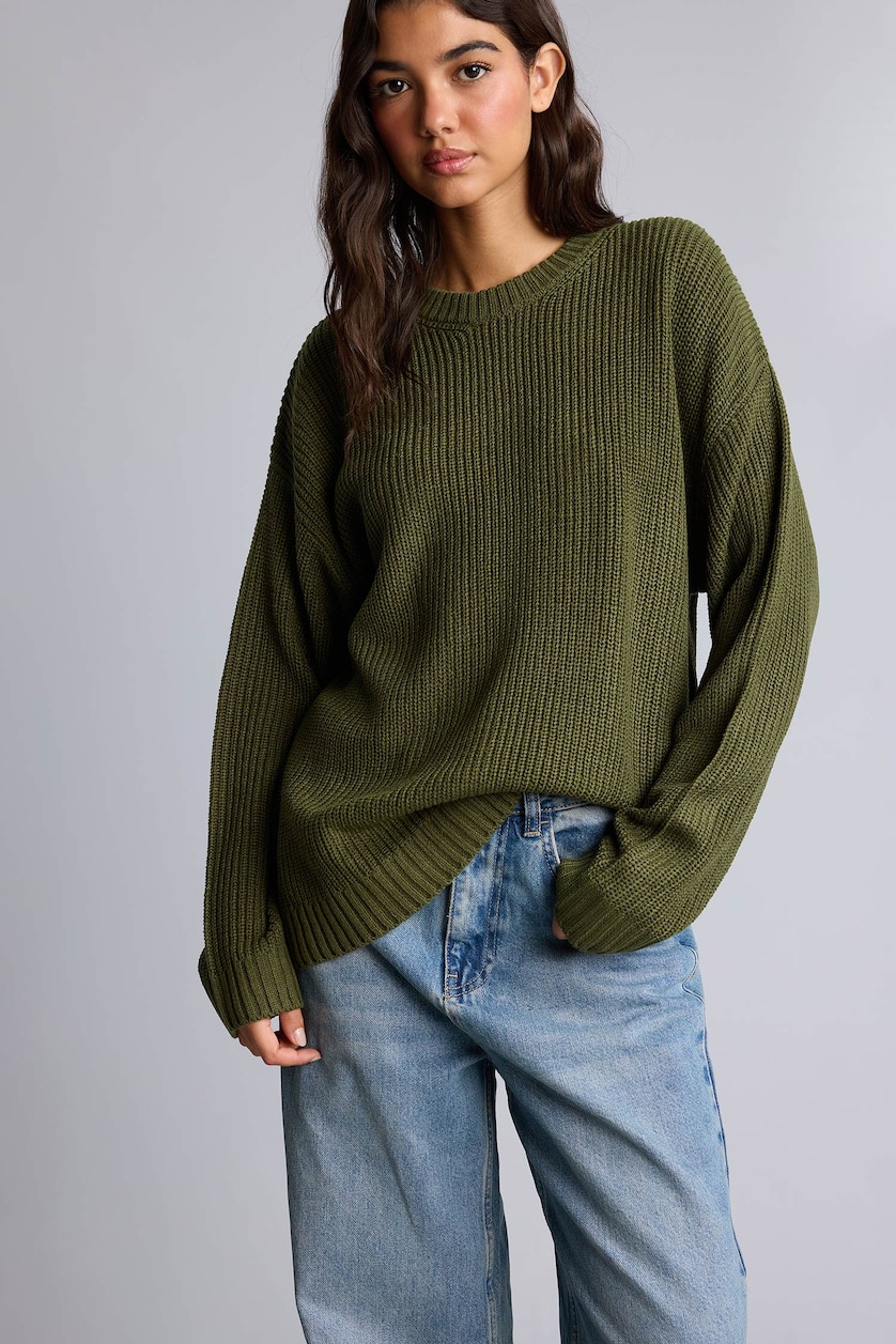 WOMAN Khaki Regular Fit Pullover