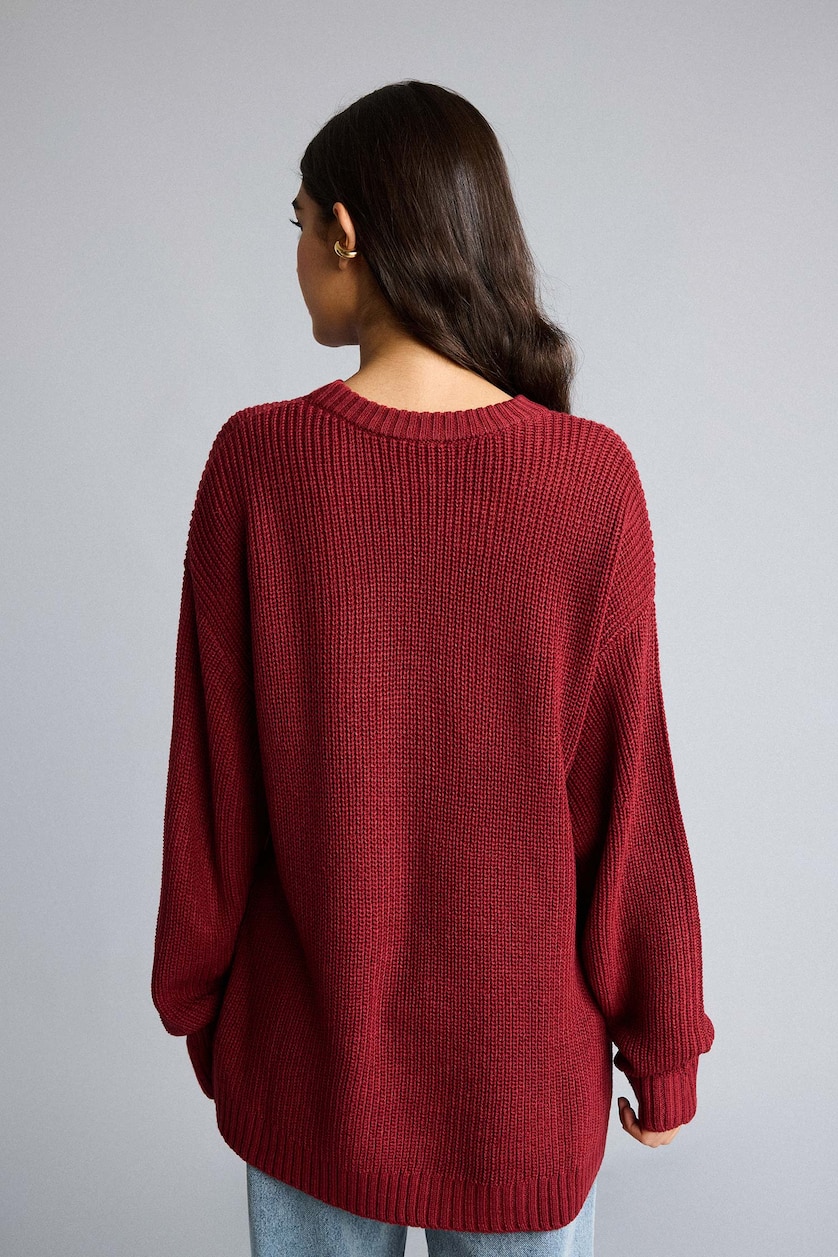 WOMAN Red Regular Fit Pullover