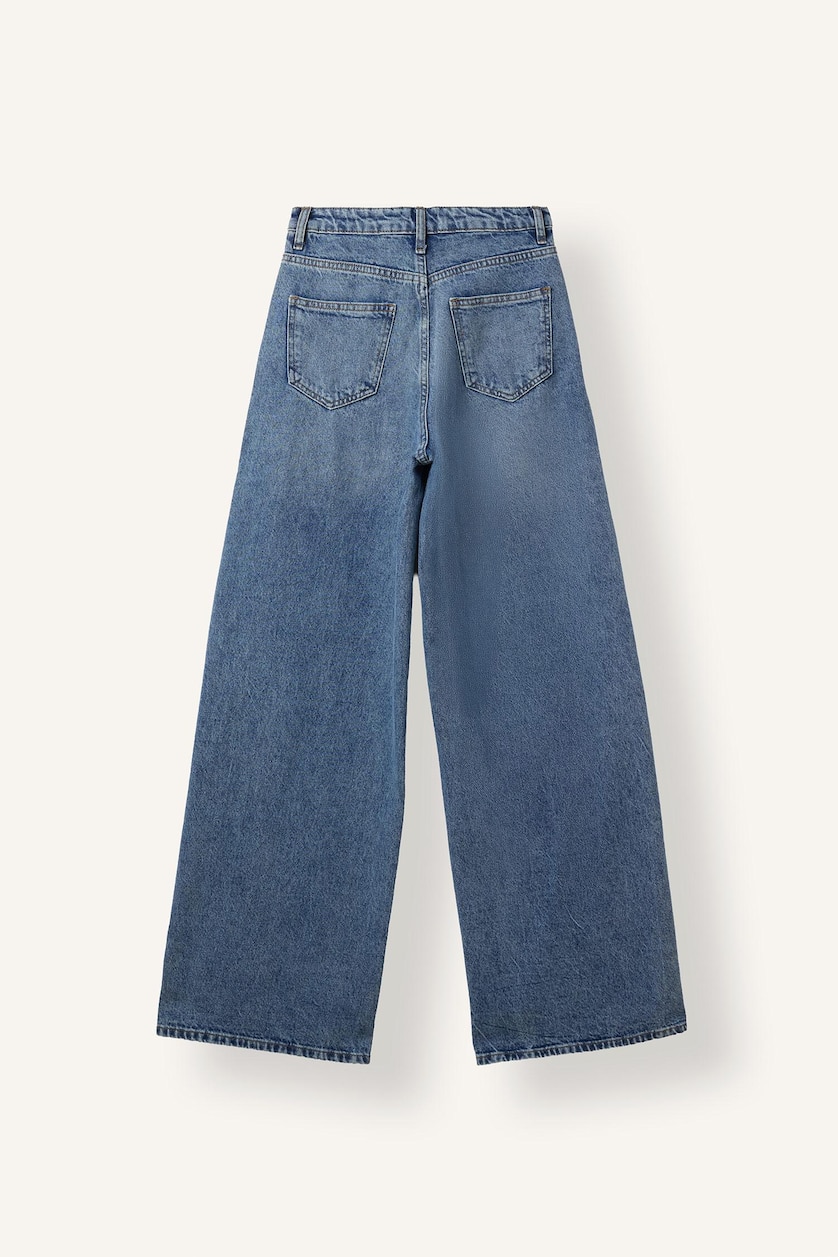 WOMAN Blue Ankle Length Trousers