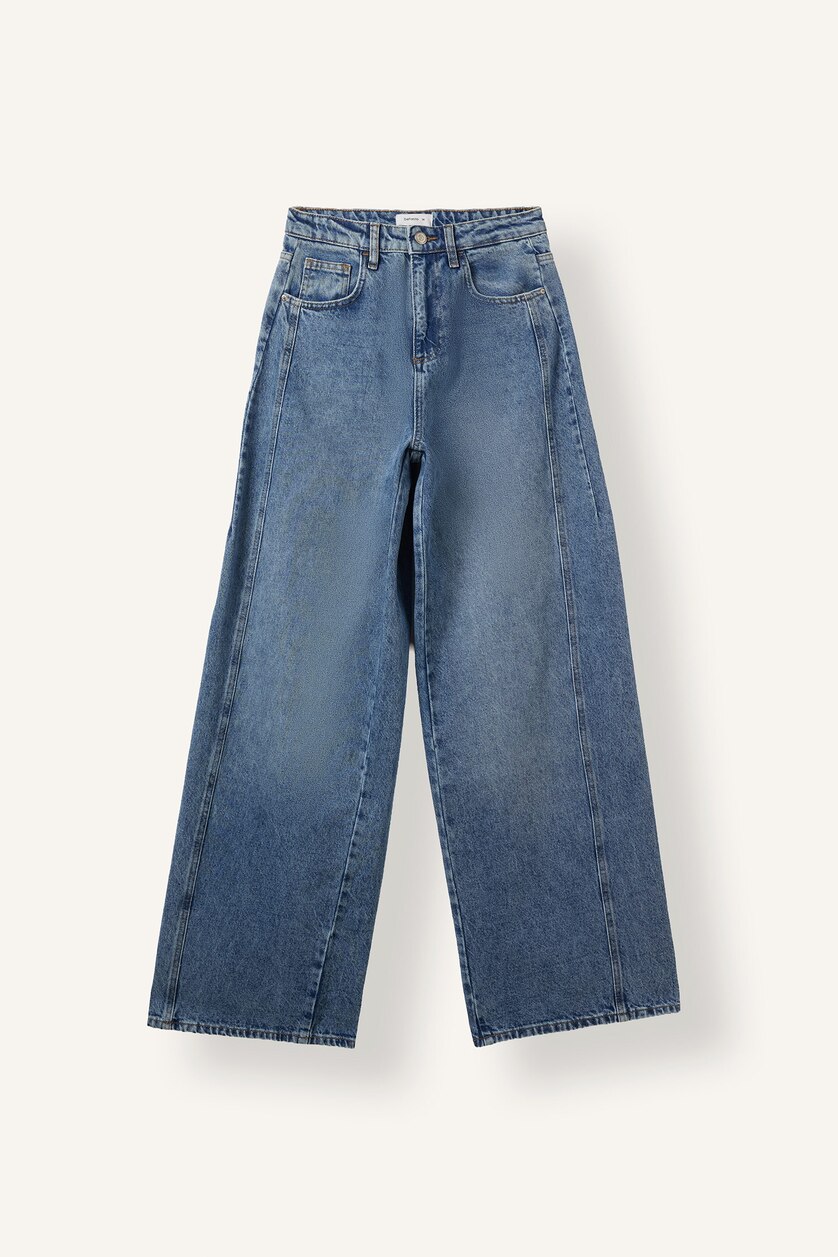 WOMAN Blue Ankle Length Trousers