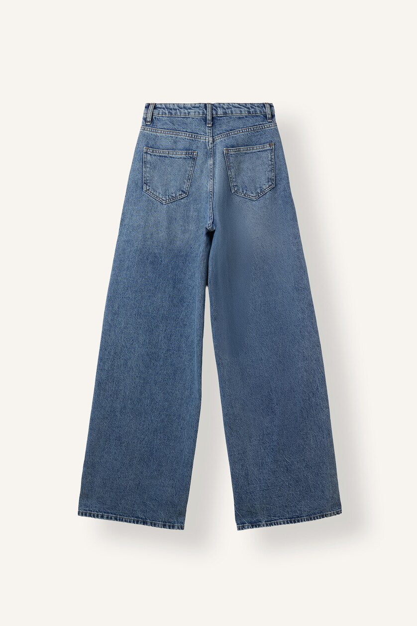 WOMAN Blue Ankle Length Trousers