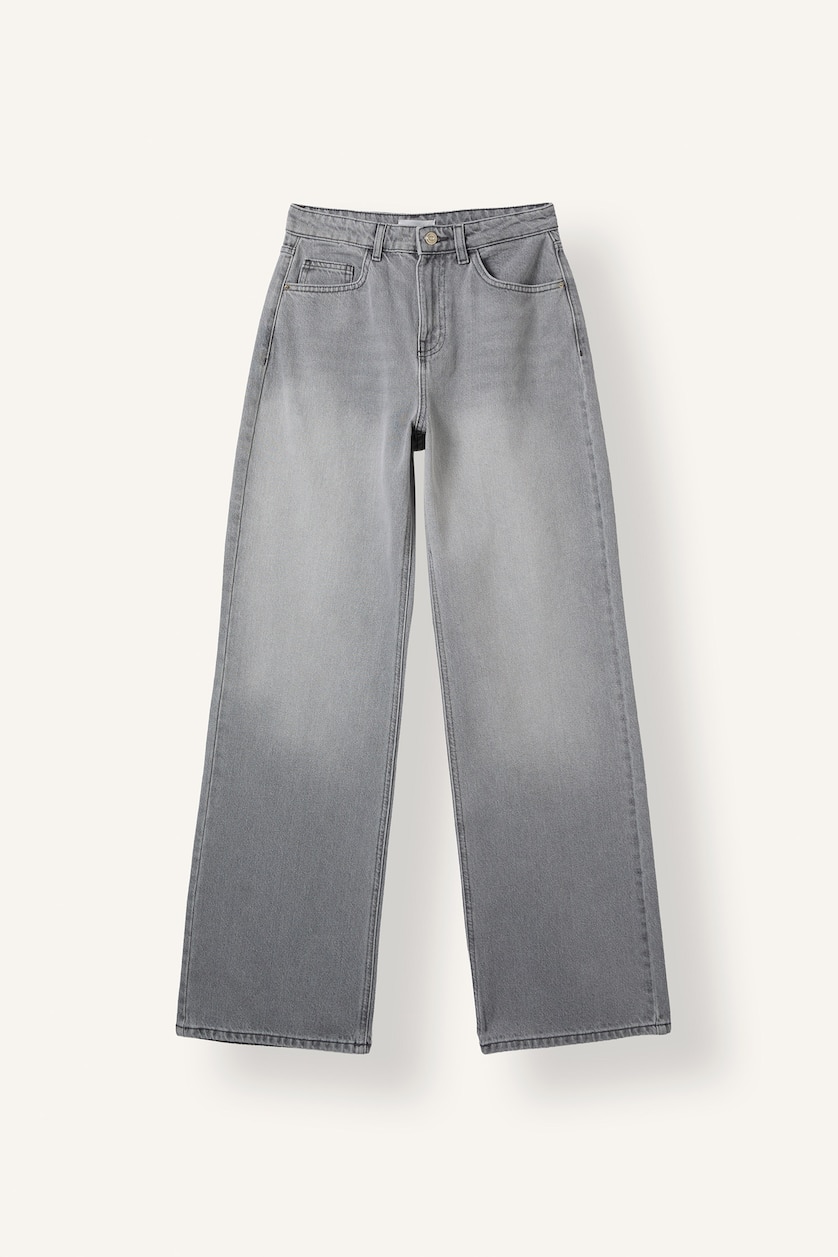 WOMAN Grey High Waist Trousers