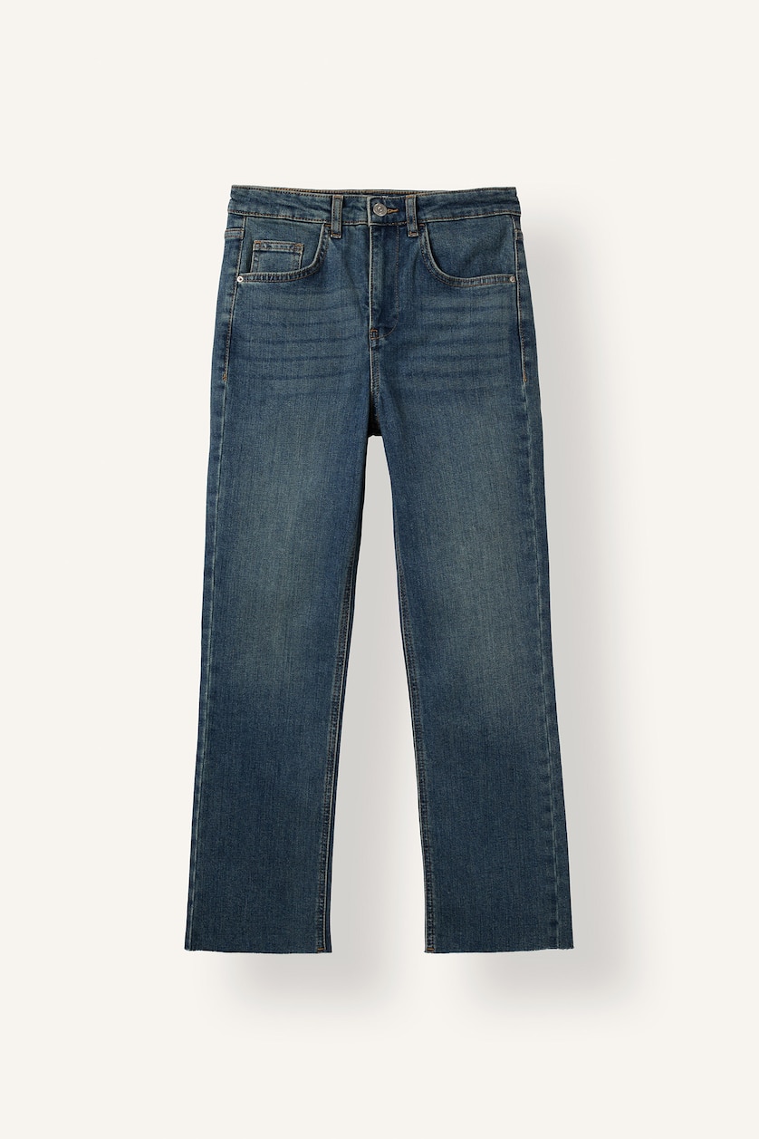 WOMAN Dark Blue Normal Waist Trousers