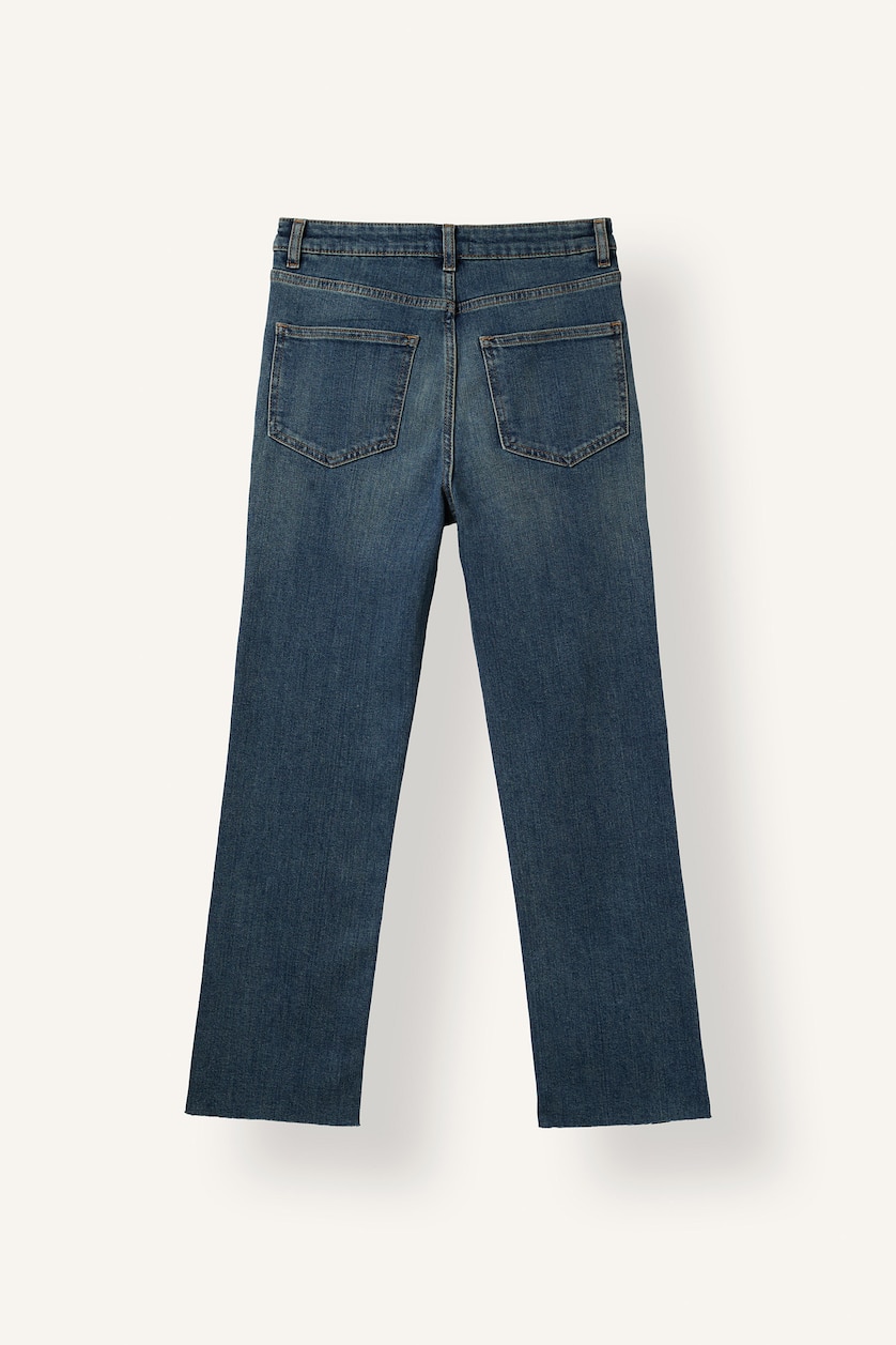 WOMAN Dark Blue Normal Waist Trousers
