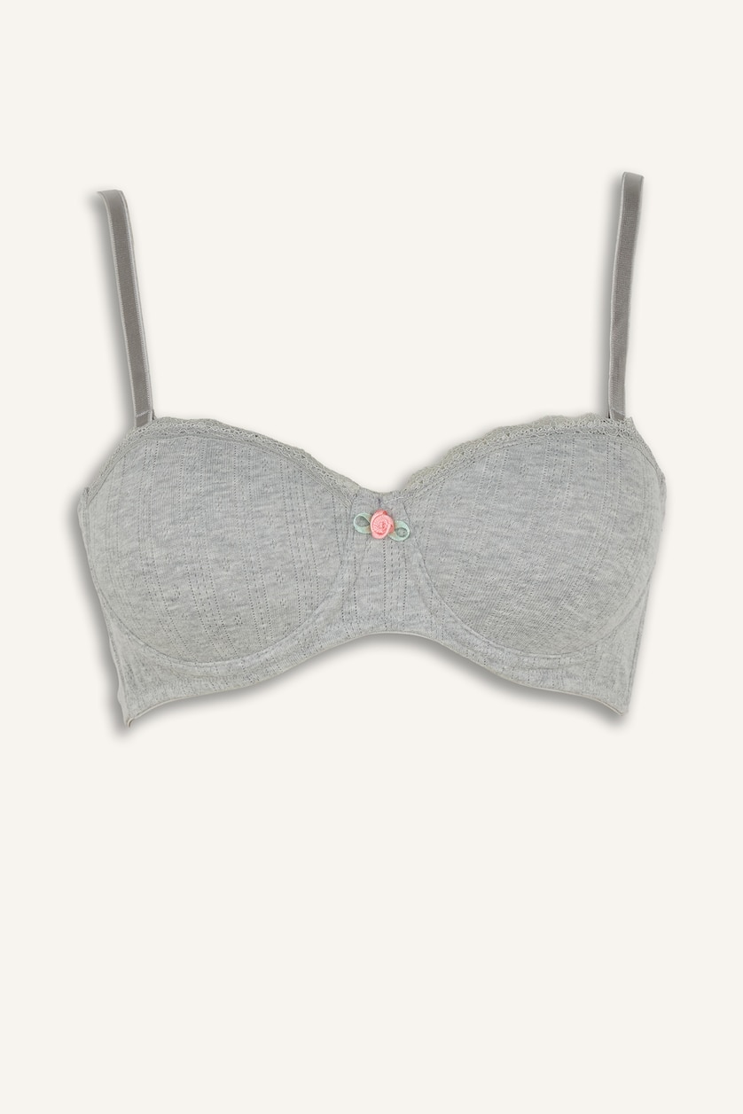 Women Grey Melange Bra