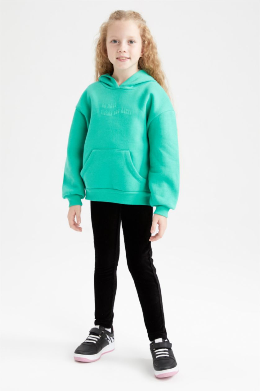 Девочки и подростки Черный Леггинсы из вельвета для девочек