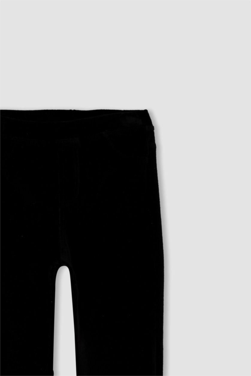 Девочки и подростки Черный Леггинсы из вельвета для девочек