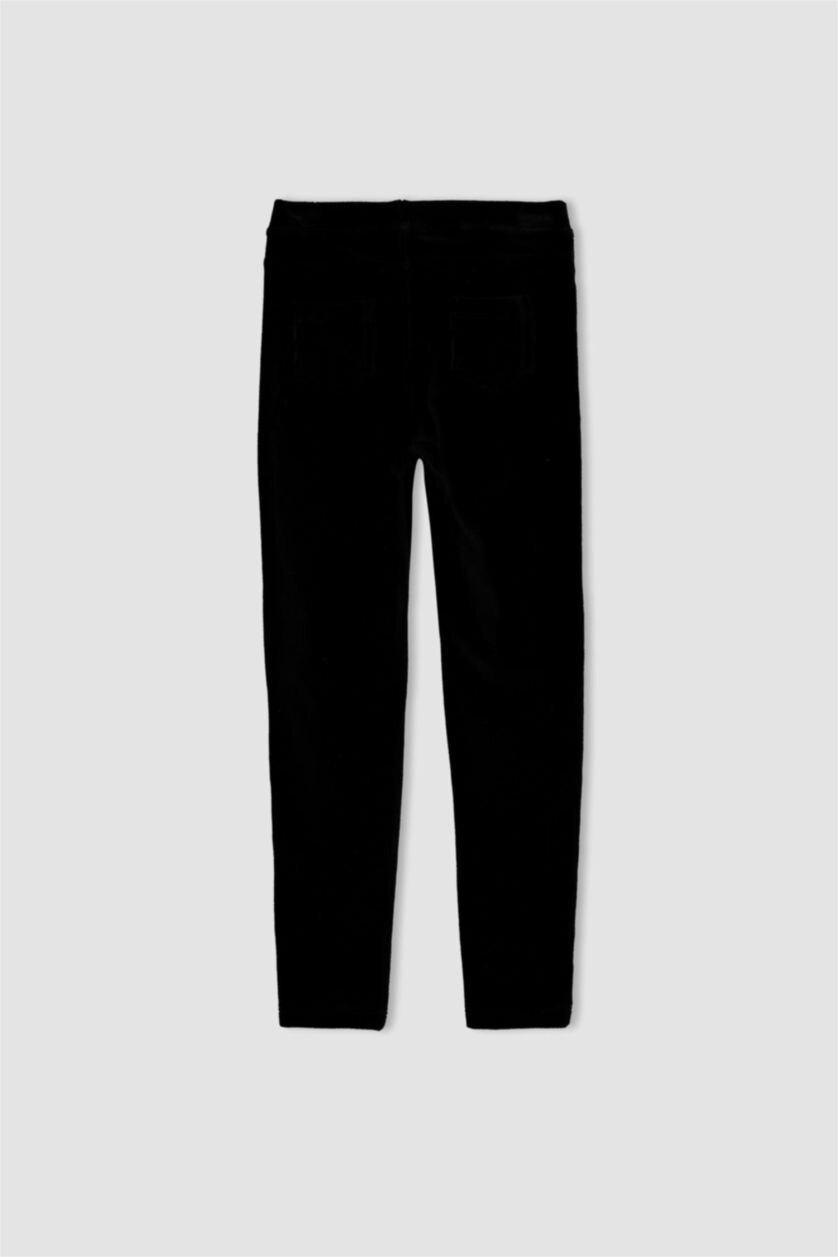 Девочки и подростки Черный Леггинсы из вельвета для девочек