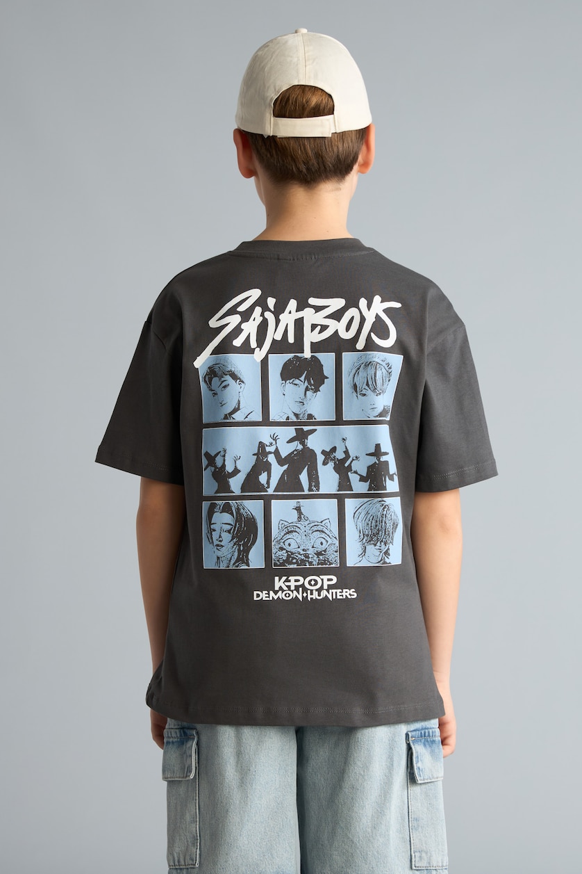 Young Boys - Teen Boys Anthracite Oversize Fit Short Sleeve T-Shirt