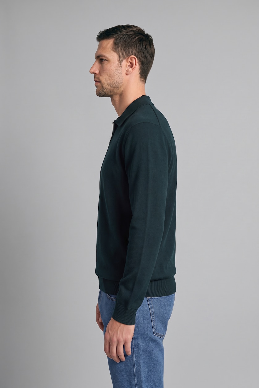 Men Dark Green Standard Fit Knitwear Pullover