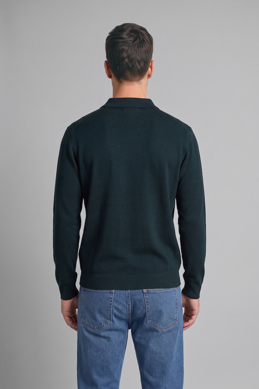 Men Dark Green Standard Fit Knitwear Pullover