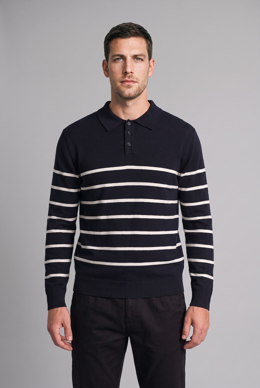 Men NAVY Standard Fit Knitwear Pullover