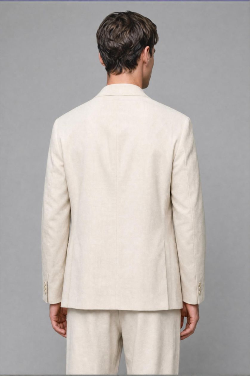 Men Ecru Oversize Fit Sensual Blazer
