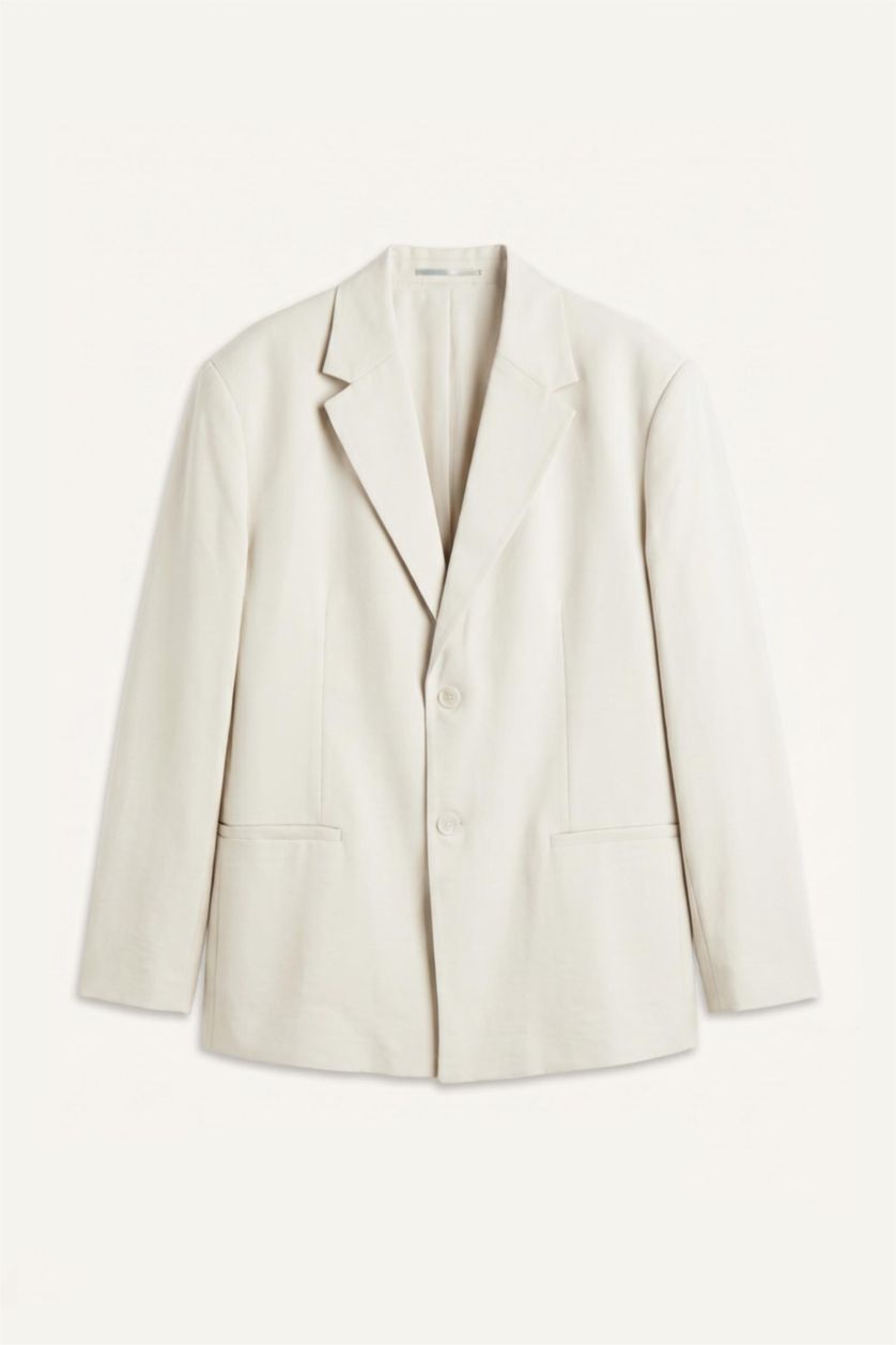 Men Ecru Oversize Fit Sensual Blazer