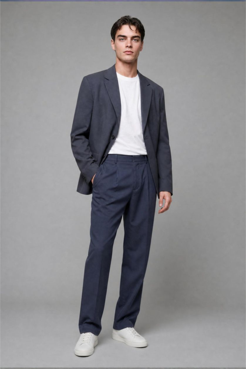 Men NAVY Oversize Fit Sensual Blazer