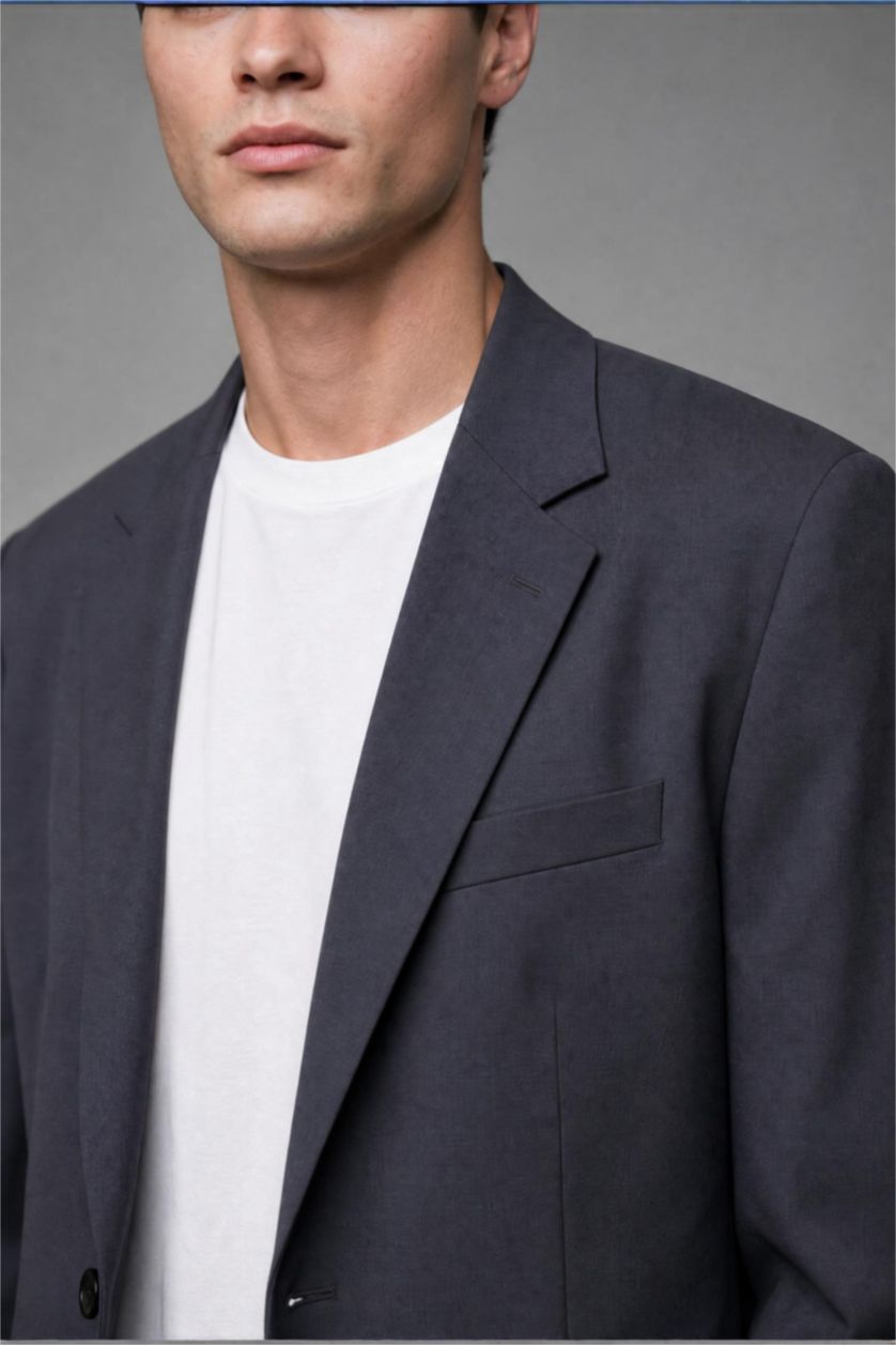 Men NAVY Oversize Fit Sensual Blazer