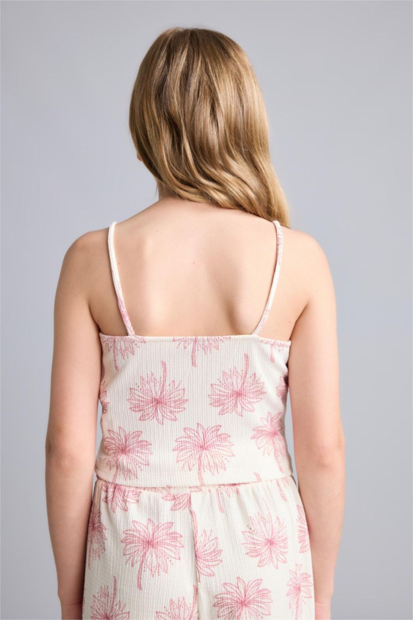 Young Girls - Teen Girls Ecru Girl Printed Tank Top