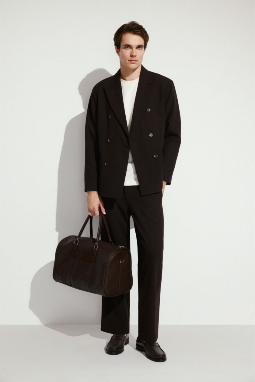 Men Brown Straight Fit Trousers