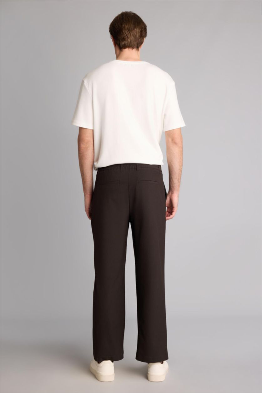 Men Brown Straight Fit Trousers