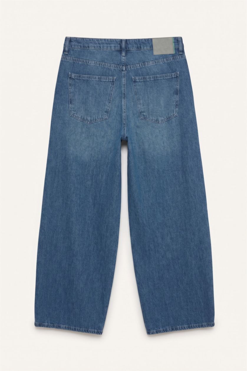 Men Dark Blue Baggy Fit Trousers