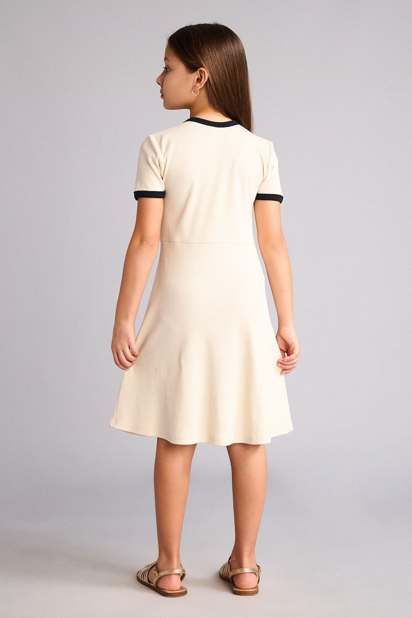 Young Girls - Teen Girls Ecru Girl Sleeveless Knitted Dress