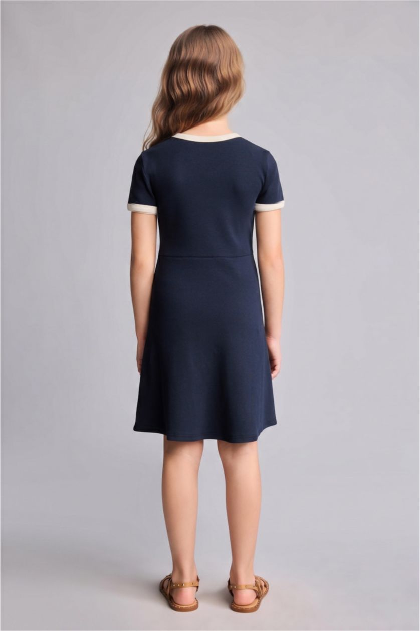 FILLES Marin Robe côtelée sans manches pour fille