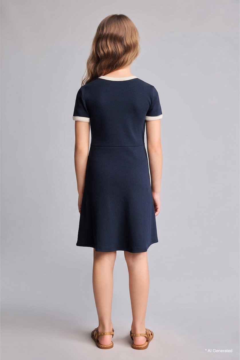 GIRLS & TEENS NAVY Girl Sleeveless Knitted Dress