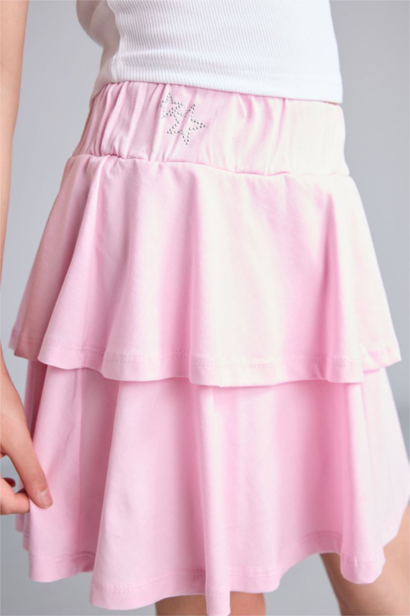 Kız Çocuk - Genç Kız Açık Pembe Mini Etek Kız Çocuk