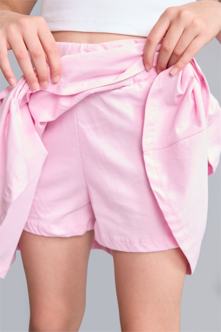 Kız Çocuk - Genç Kız Açık Pembe Mini Etek Kız Çocuk