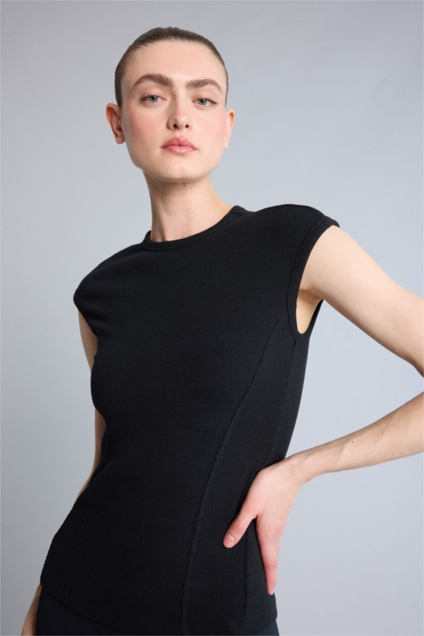 نساء أسود Slim Fit modal Short Sleeve T-Shirt