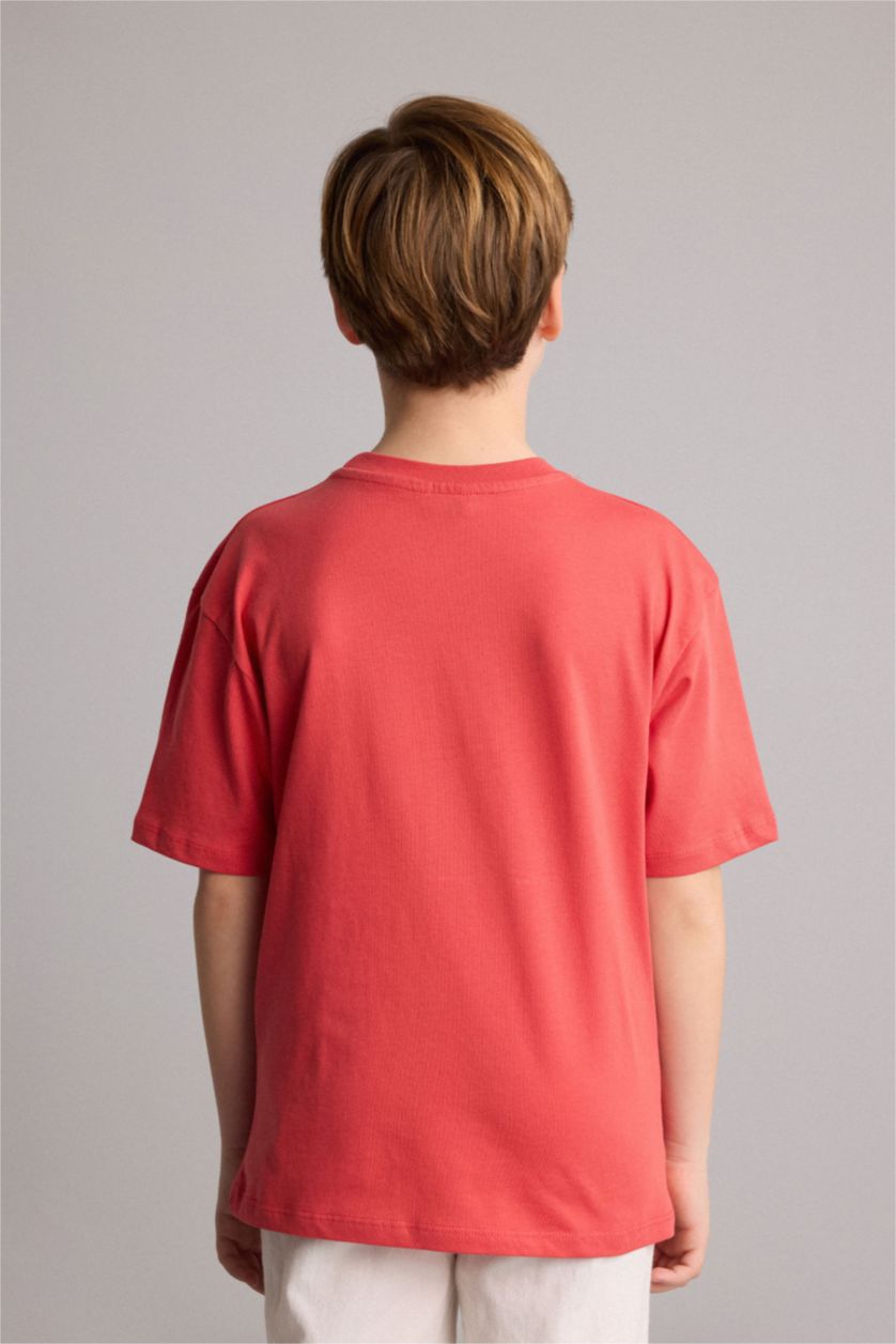 Boys & Teens Coral Boy Oversize Fit Short Sleeve T-Shirt