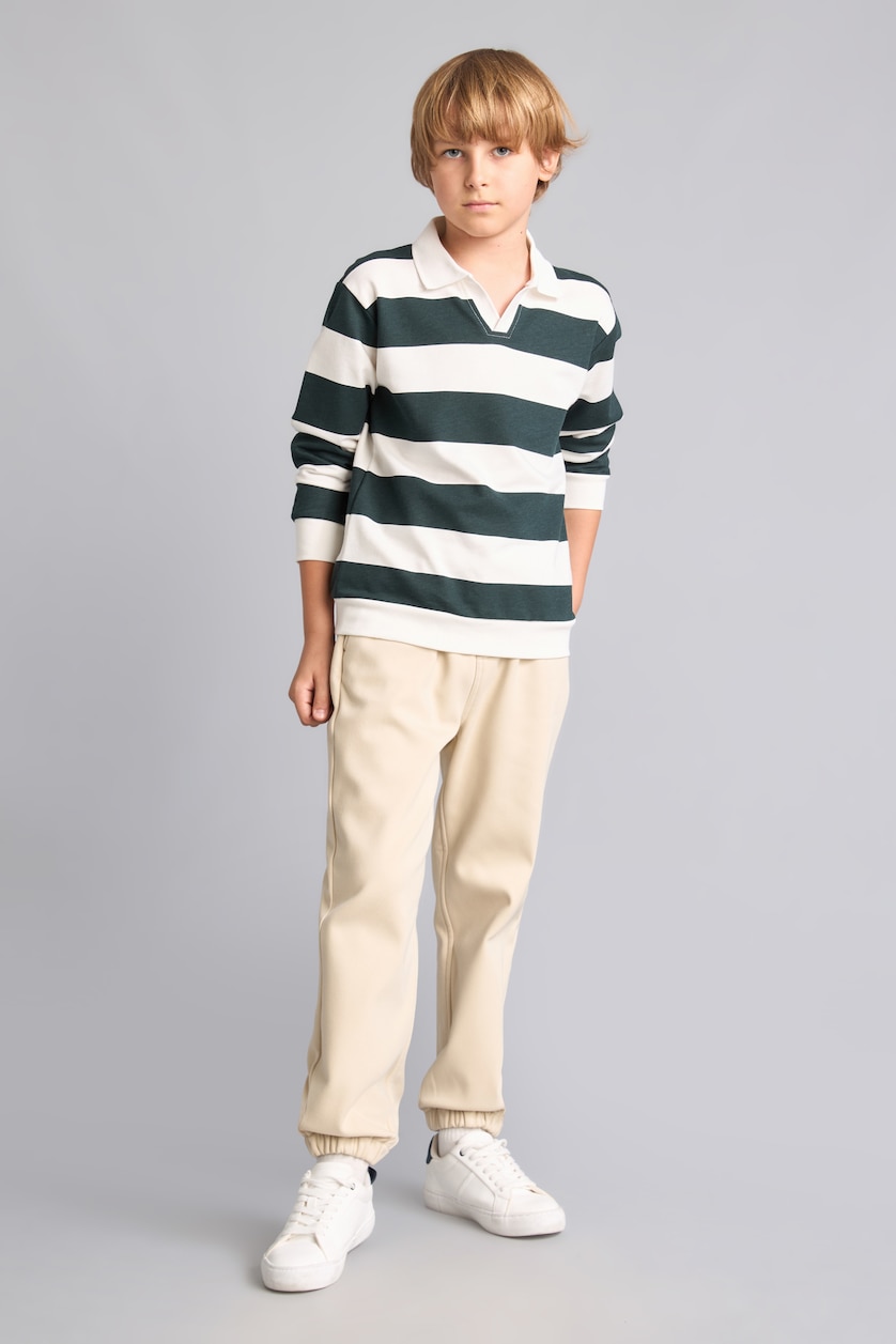 BOYS & TEENS Dark Green Boy New Regular Fit Green Sweatshirt