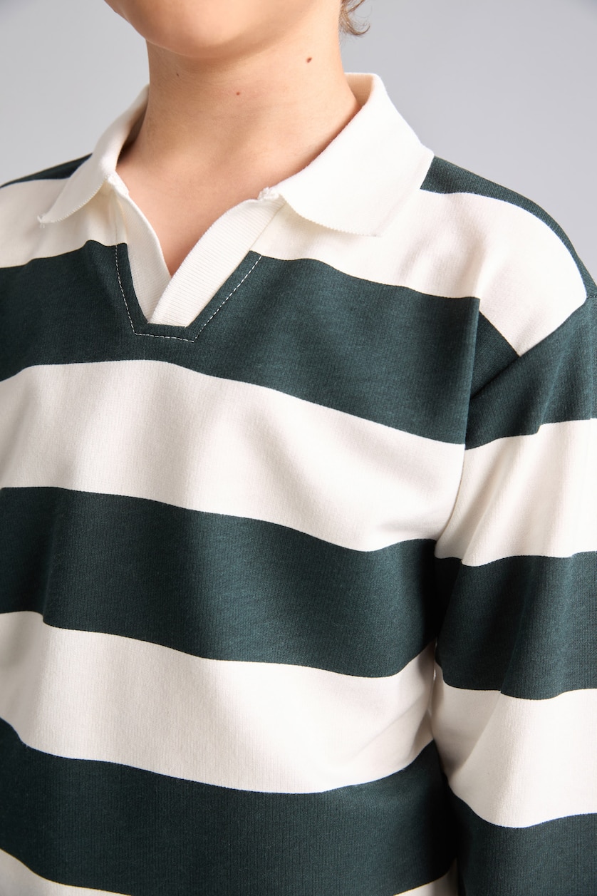 BOYS & TEENS Dark Green Boy New Regular Fit Green Sweatshirt