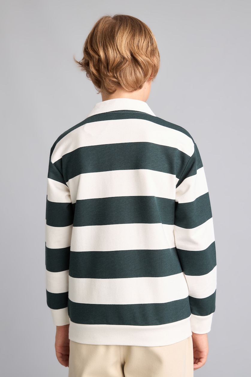 BOYS & TEENS Dark Green Boy New Regular Fit Green Sweatshirt