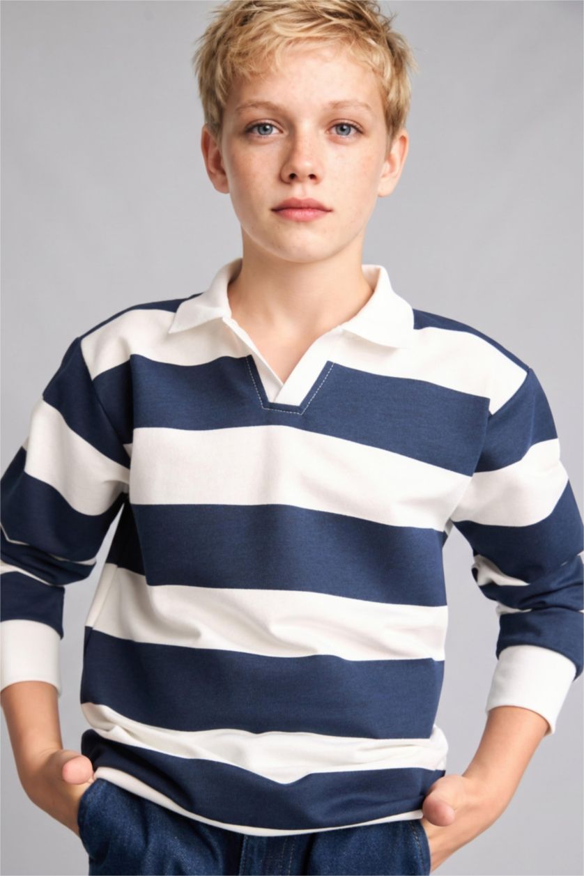 Erkek Çocuk - Genç Erkek Lacivert Regular Fit Sweatshirt Erkek Çocuk
