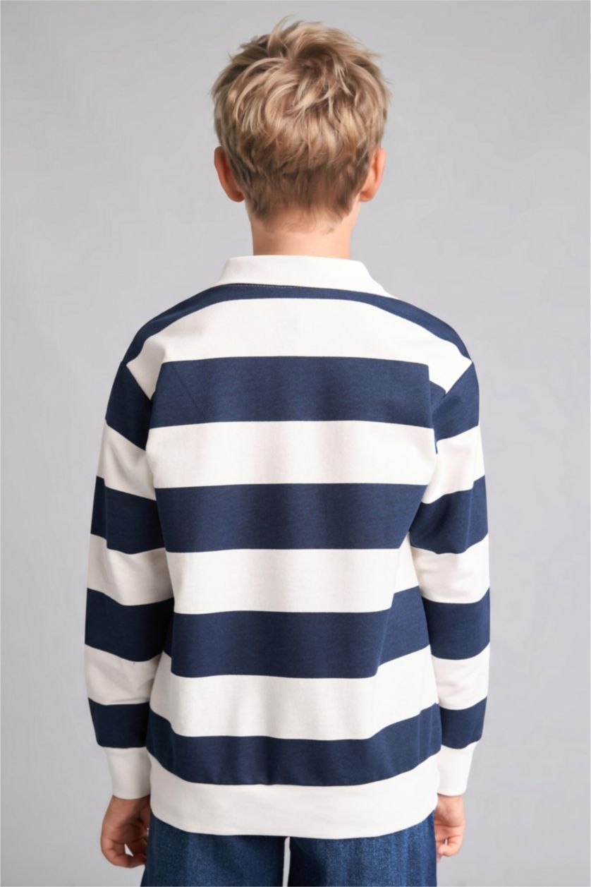 Erkek Çocuk - Genç Erkek Lacivert Regular Fit Sweatshirt Erkek Çocuk