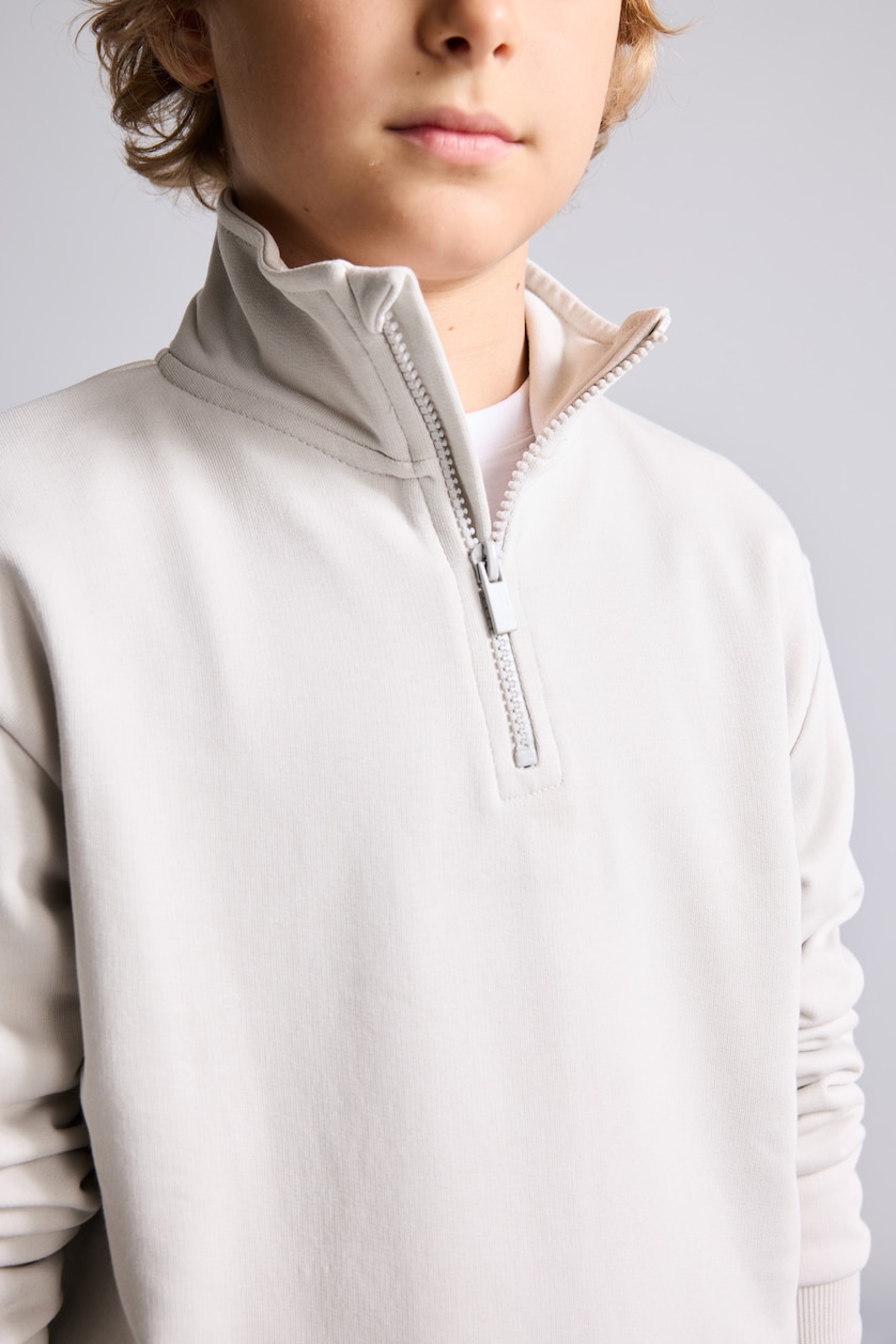 Young Boys - Teen Boys Light Grey High Neck Sweatshirt